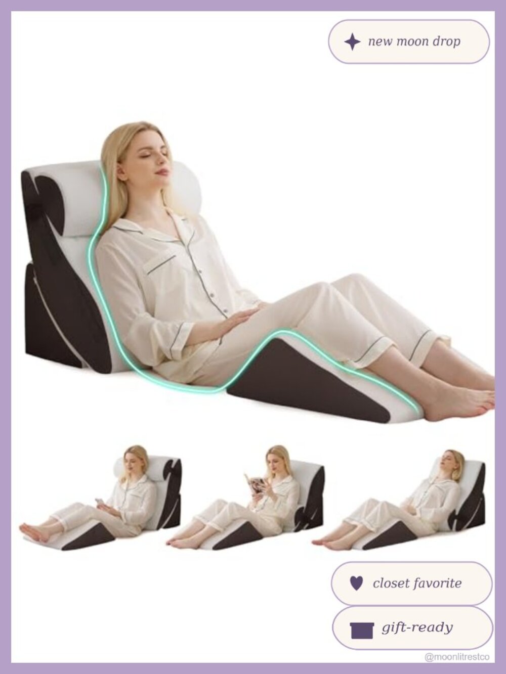 4PCS Wedge Pillow Set Post Surgery Adjustable Foam Body Positioner